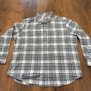 Ash & Erie Men's Plaid Flannel Shirt Long Sleeve XL Gray Button Up NEW